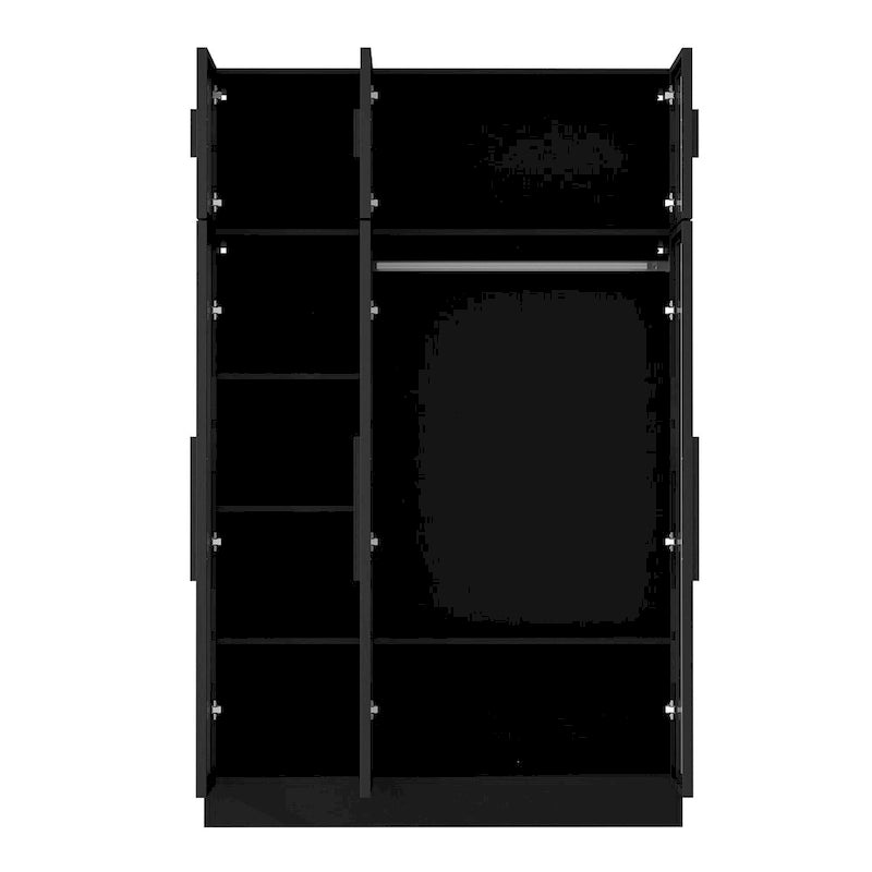 Armoire de rangement avec portes vitrées et éclairage - Meuble de présentation