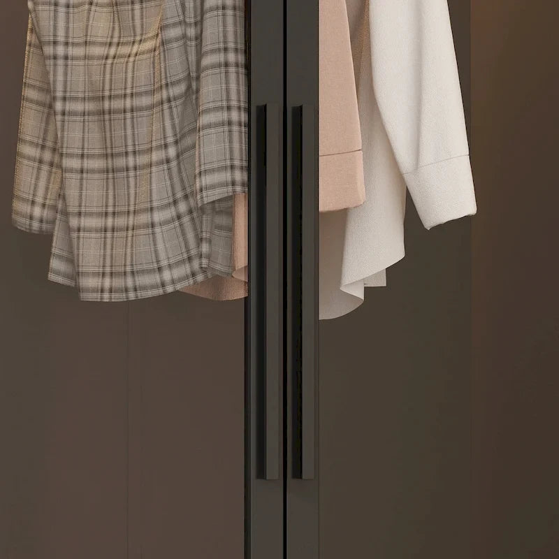 Armoire de rangement avec portes vitrées et éclairage - Meuble de présentation
