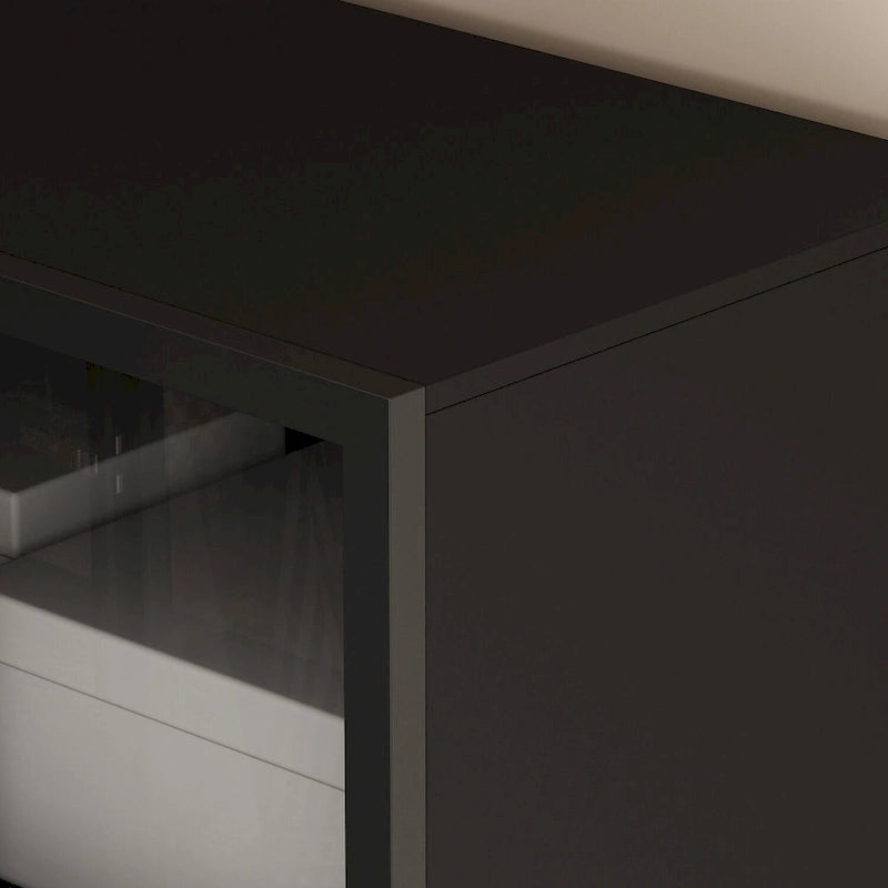 Armoire de rangement avec portes vitrées et éclairage - Meuble de présentation