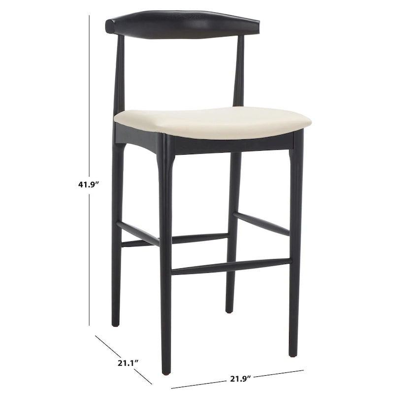 Tabouret de bar rétro Miranda SAFAVIEH - 76 cm - 56 cm L x 53 cm P x 107 cm H - 56x53x107