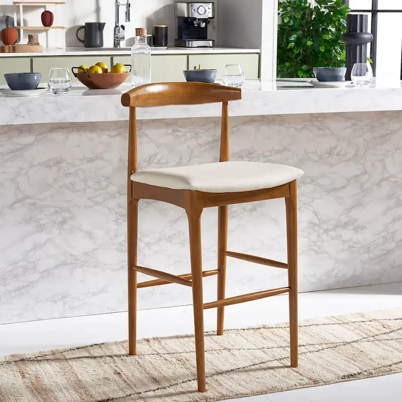 Tabouret de bar rétro Miranda SAFAVIEH - 76 cm - 56 cm L x 53 cm P x 107 cm H - 56x53x107