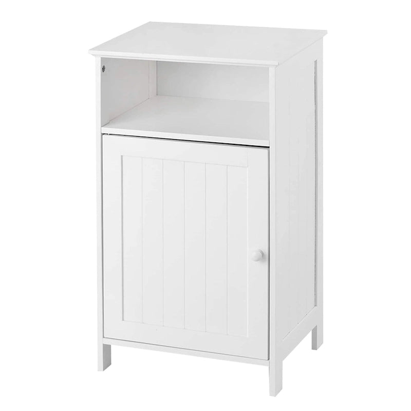 Meuble de rangement de salle de bain au sol avec porte simple et étagère réglable