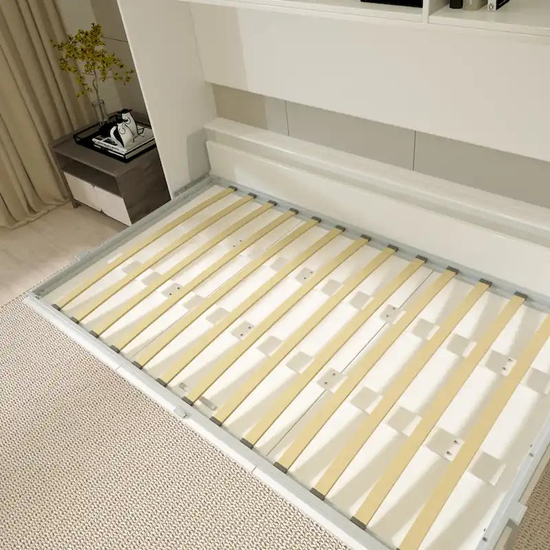 Lit escamotable horizontal double au design moderne