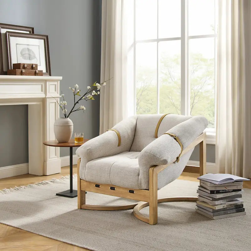 Chaise longue en cuir véritable Art Leon