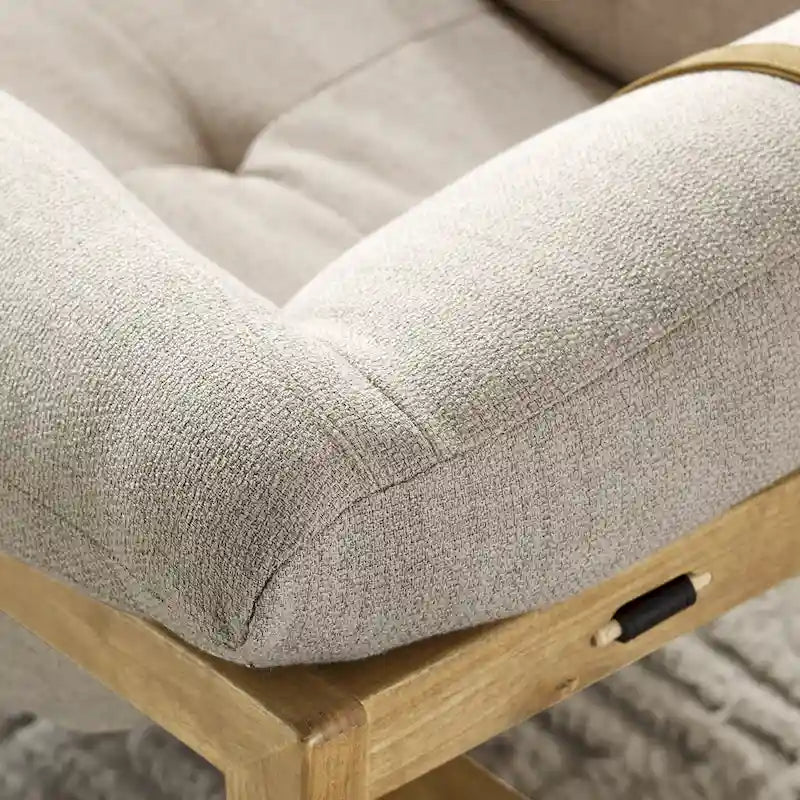 Chaise longue en cuir véritable Art Leon