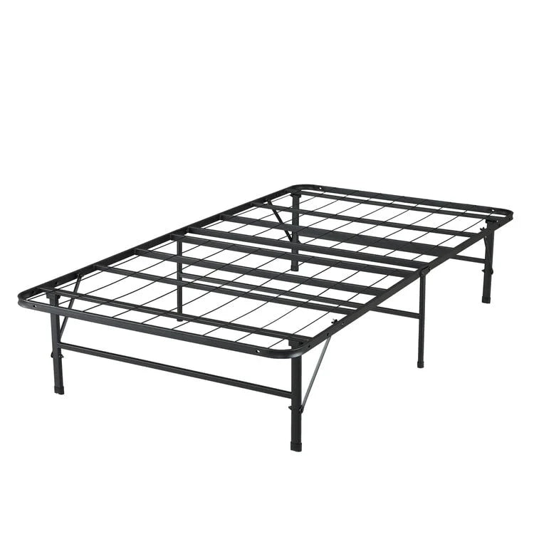 Cadre de lit plateforme pliable en métal de 14 po avec remplacement de sommier