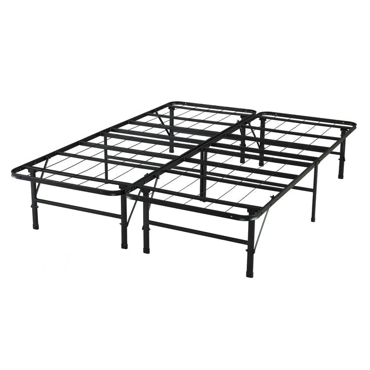 Cadre de lit plateforme pliable en métal de 14 po avec remplacement de sommier