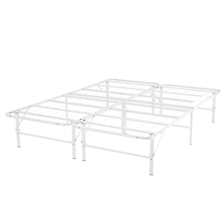 Cadre de lit plateforme pliable en métal de 14 po avec remplacement de sommier