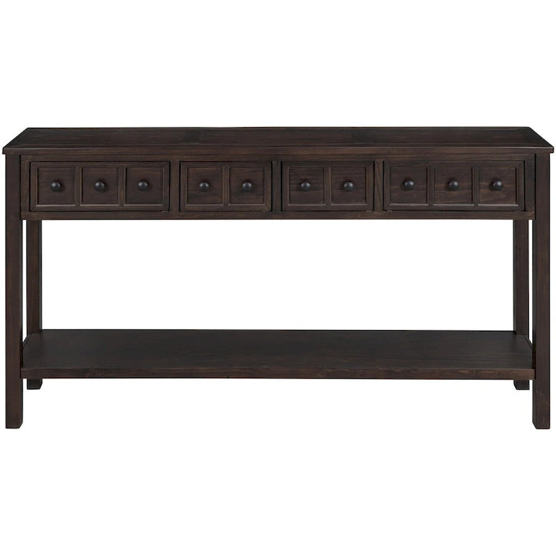Console de 60" Merax avec tiroirs de différentes tailles et étagère inférieure