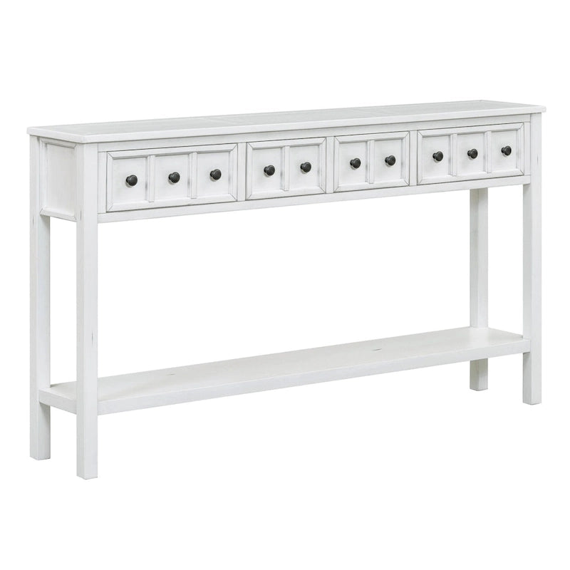Console de 60" Merax avec tiroirs de différentes tailles et étagère inférieure