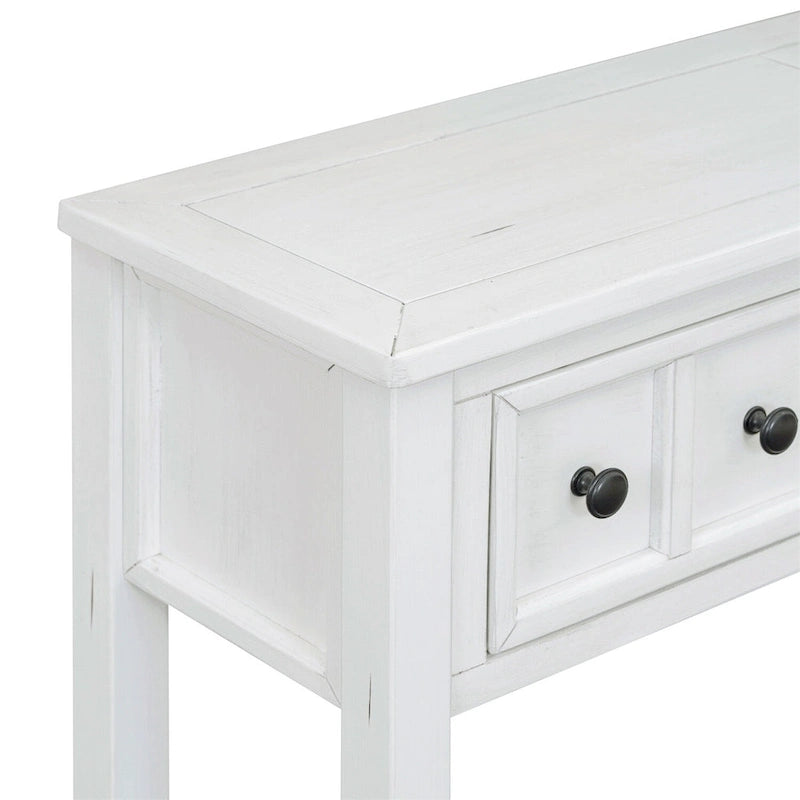 Console de 60" Merax avec tiroirs de différentes tailles et étagère inférieure
