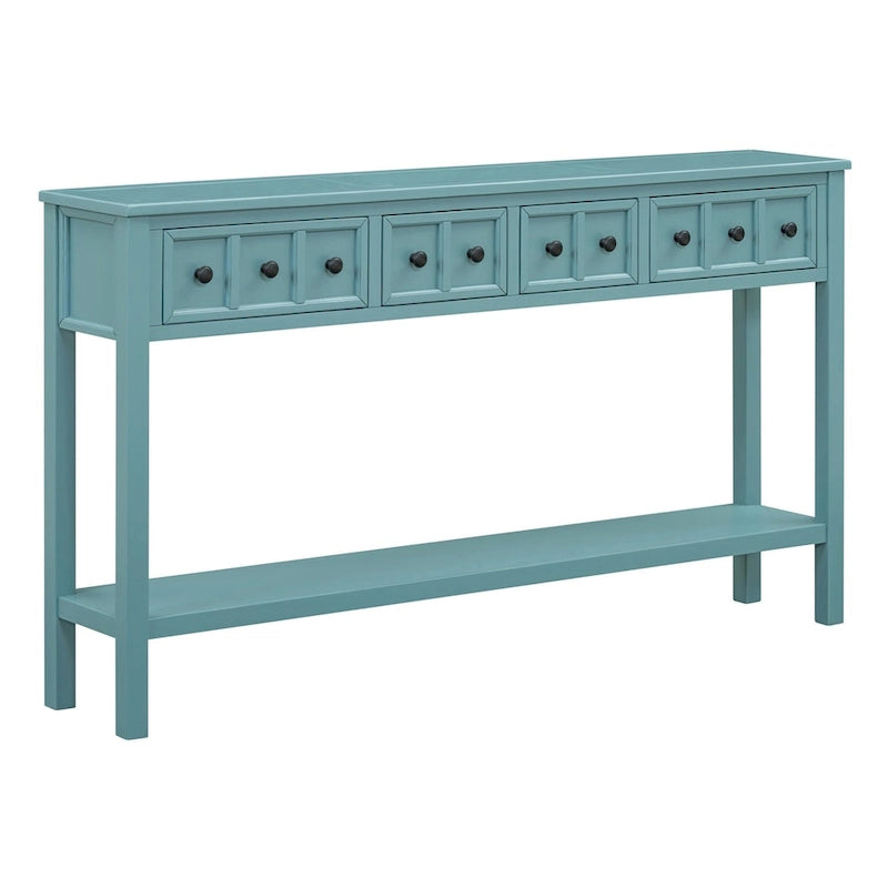 Console de 60" Merax avec tiroirs de différentes tailles et étagère inférieure