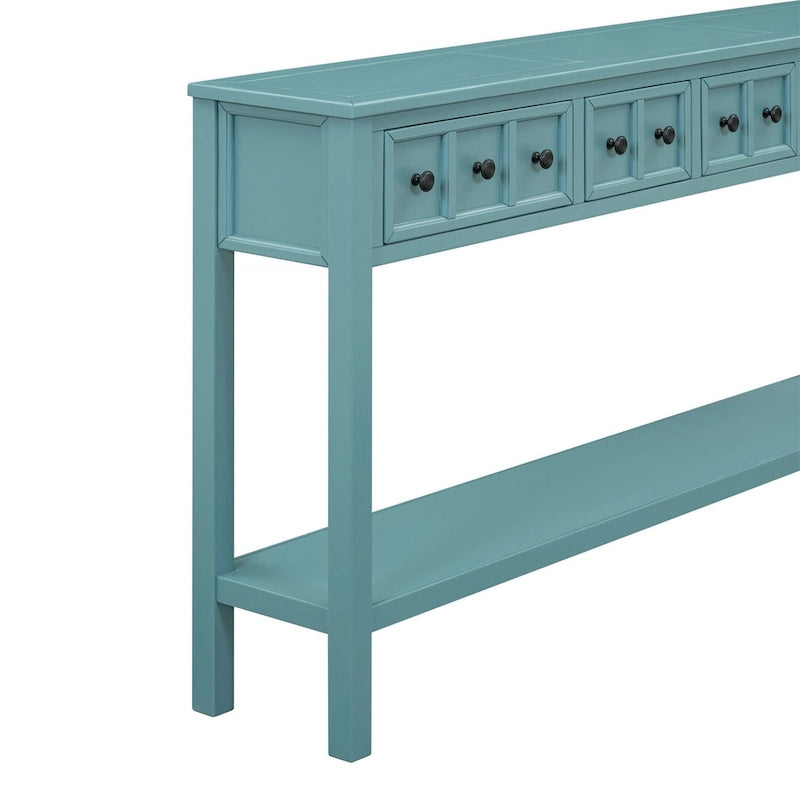 Console de 60" Merax avec tiroirs de différentes tailles et étagère inférieure