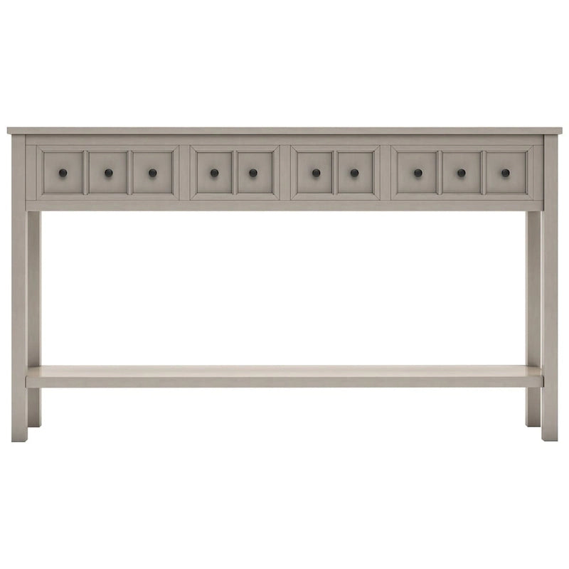 Console de 60" Merax avec tiroirs de différentes tailles et étagère inférieure