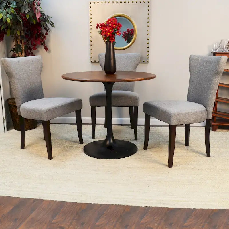 Table de salle à manger ronde 36 po Carolina Living Alden Wood