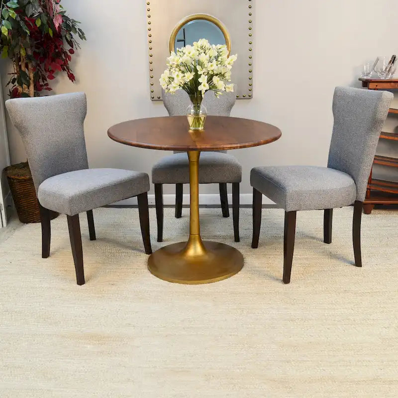 Table de salle à manger ronde 36 po Carolina Living Alden Wood