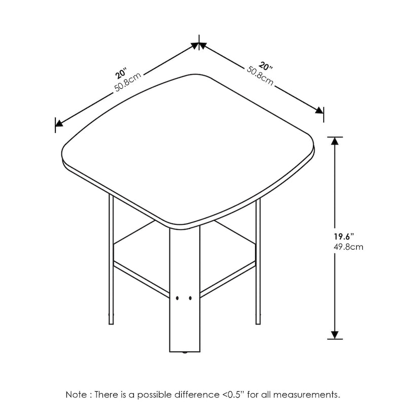 Furinno Table d'appoint/de chevet au design simple