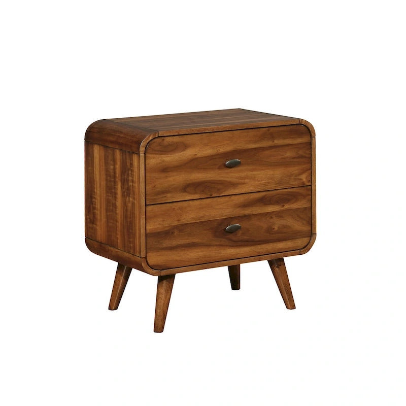 Ensemble de chambre 5 pièces Roxbury Mid-century Modern en noyer foncé