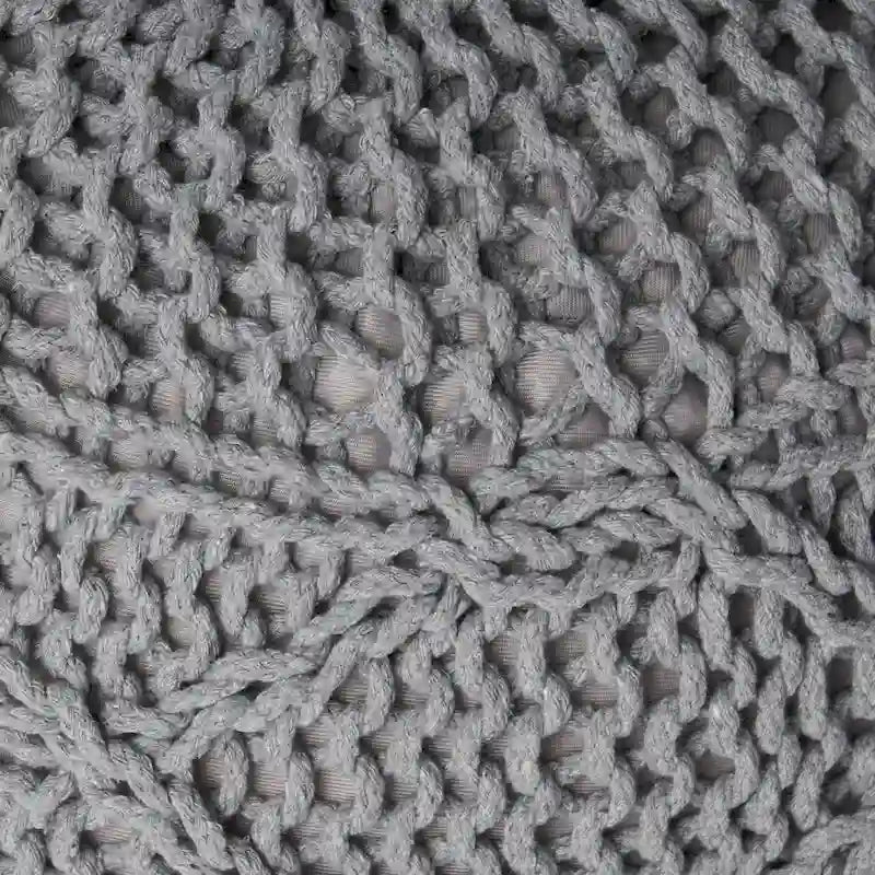 Pouf rond en coton tricoté Morven Modern de Christopher Knight Home