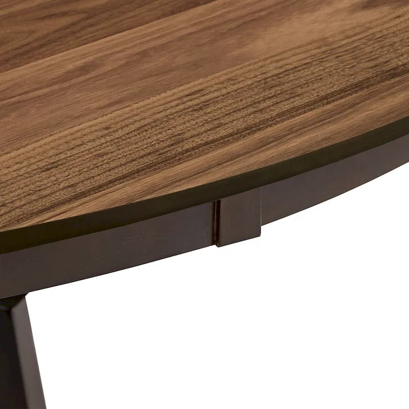 Table de salle à manger Priya Lazy Susan avec plateau tournant expresso et noyer par iNSPIRE Q Modern