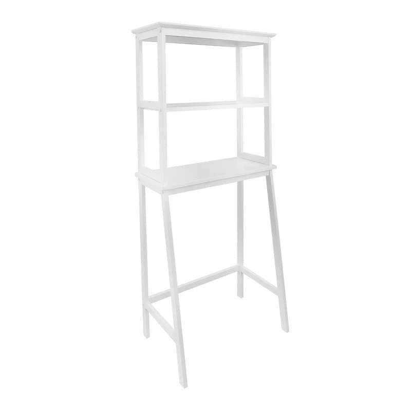 Étagère de rangement gain de place en bois massif à placer au-dessus des toilettes - S.O.
