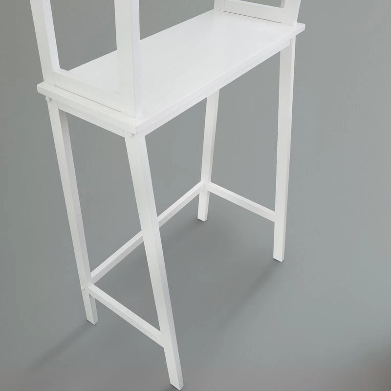 Étagère de rangement gain de place en bois massif à placer au-dessus des toilettes - S.O.
