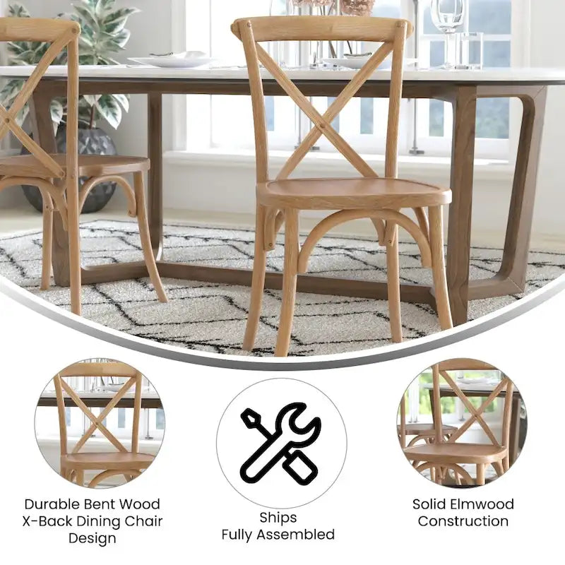 Chaise Advantage à dossier en X