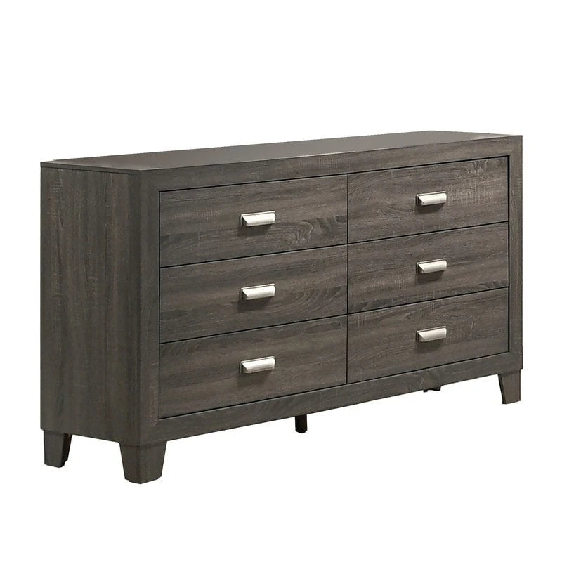 Ensemble de chambre Anastasia 3 pièces gris massif Meilleure Qualité Meubles