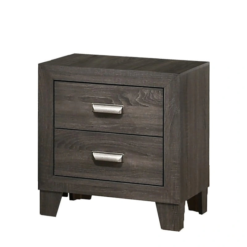 Ensemble de chambre Anastasia 3 pièces gris massif Meilleure Qualité Meubles