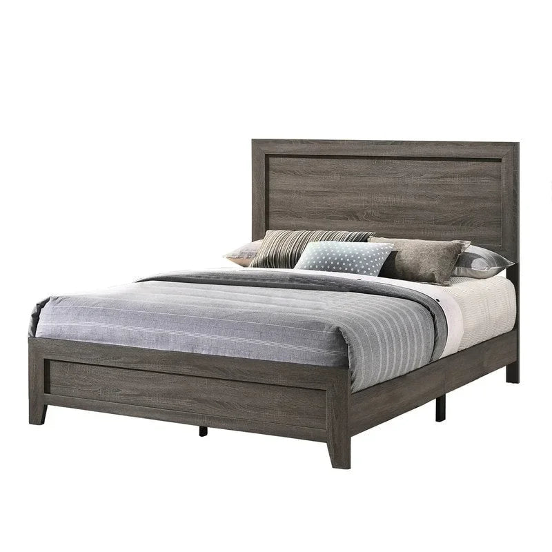 Ensemble de chambre Anastasia 3 pièces gris massif Meilleure Qualité Meubles