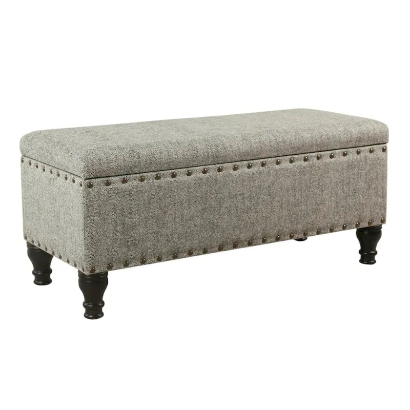 Banc de rangement Reze Copper Grove avec garniture cloutée
