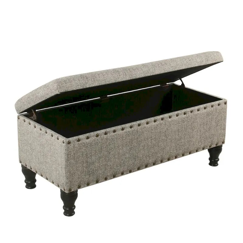 Banc de rangement Reze Copper Grove avec garniture cloutée