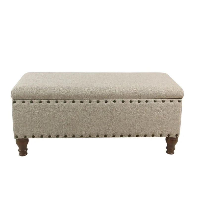 Banc de rangement Reze Copper Grove avec garniture cloutée