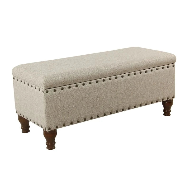 Banc de rangement Reze Copper Grove avec garniture cloutée