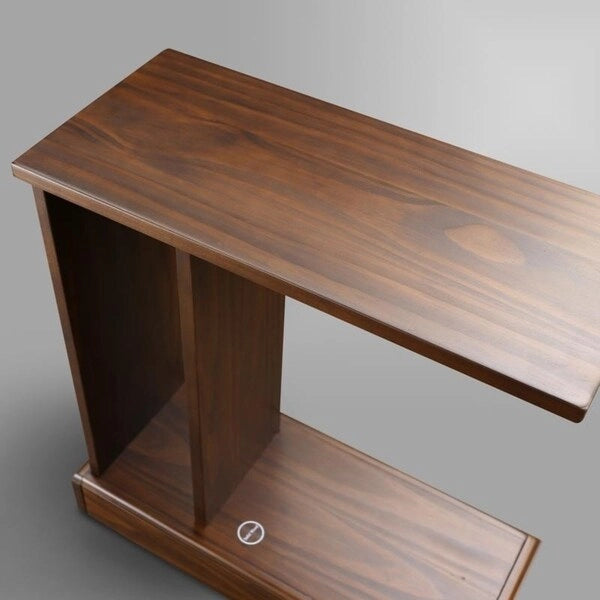 Table d'appoint Monroe en C avec tiroir dissimulé, Meuble de dissimulation