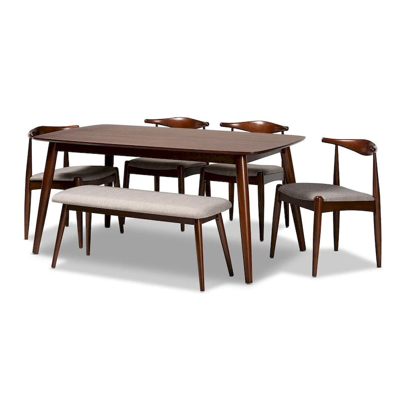 Ensemble de salle à manger moderne 6 pièces Carson Carrington Jula rembourré