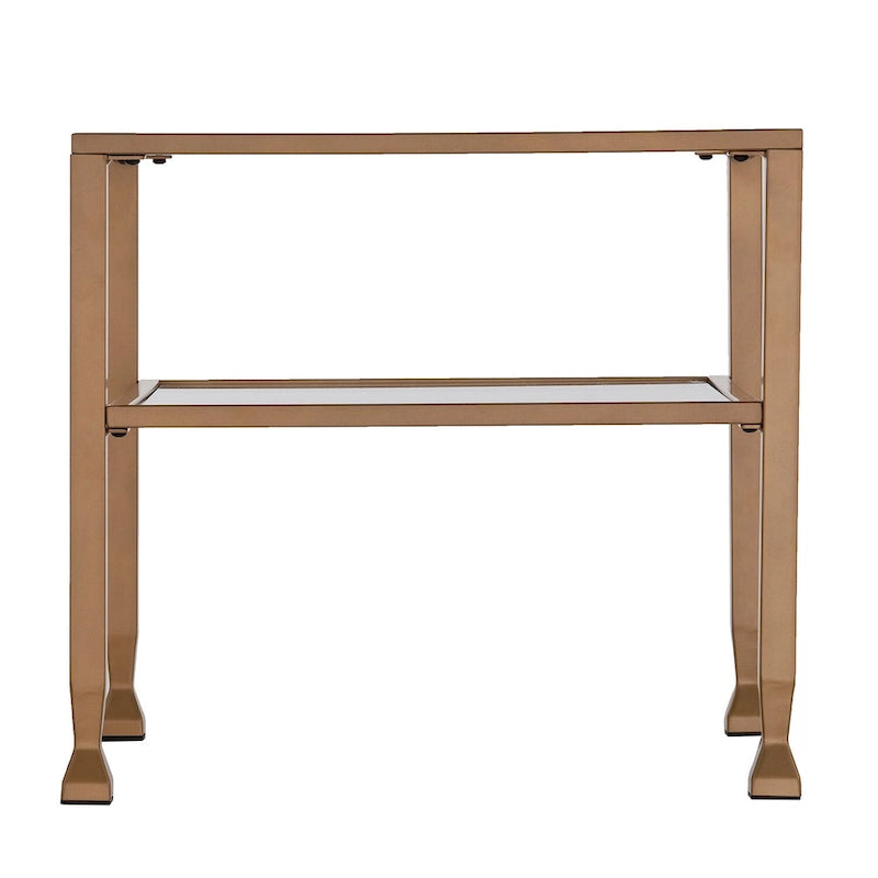 Table basse avec plateau en verre Jaymes Gold & Metal de SEI Furniture