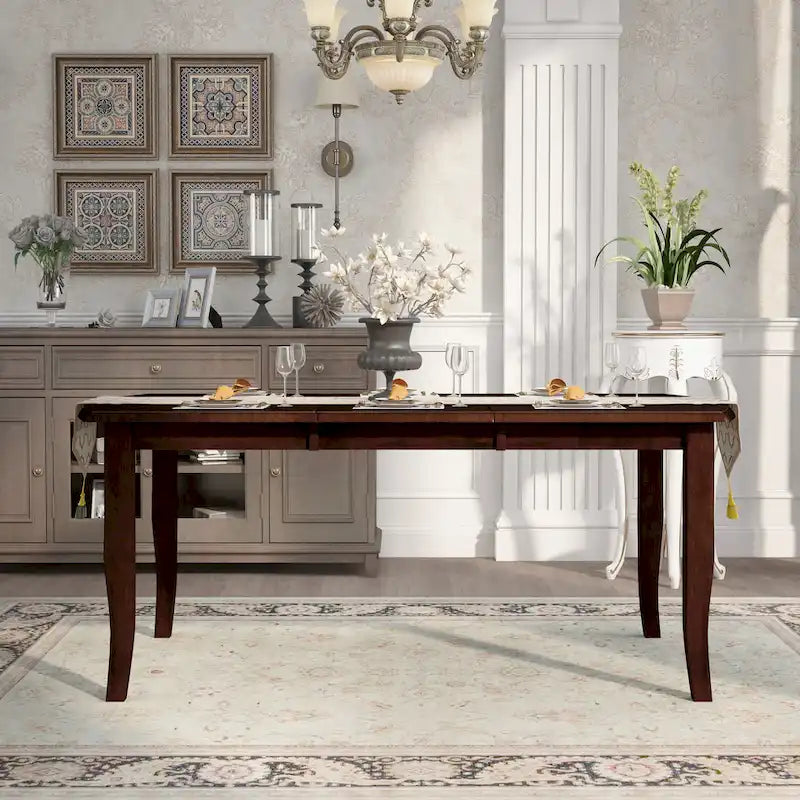 Table à manger extensible Zita Espresso de 183 cm en bois de Furniture of America