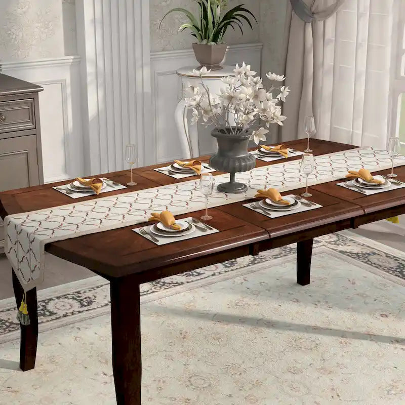 Table à manger extensible Zita Espresso de 183 cm en bois de Furniture of America