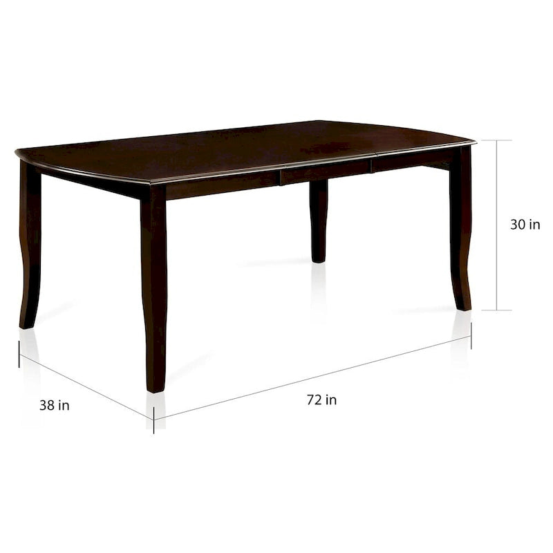 Table à manger extensible Zita Espresso de 183 cm en bois de Furniture of America