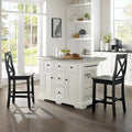 Crosley Julia Island with X-Back Stools - 60d x 50w x 41h