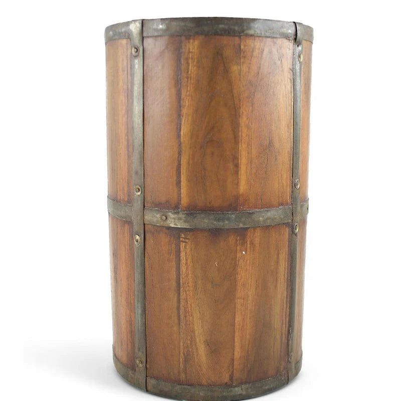 Timbergirl Porte-parapluies rustique en bois fait main (Inde)