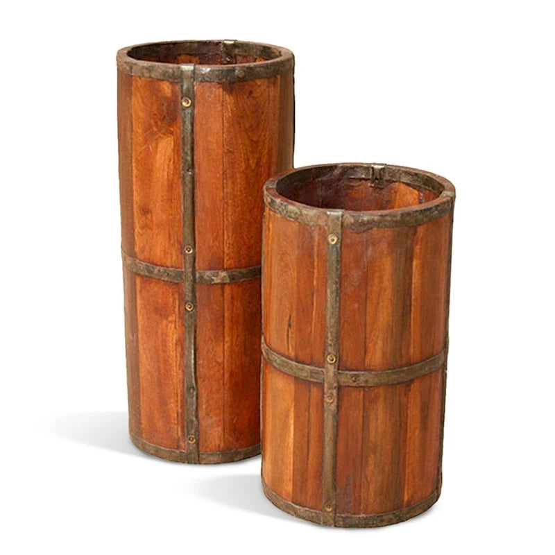 Timbergirl Porte-parapluies rustique en bois fait main (Inde)