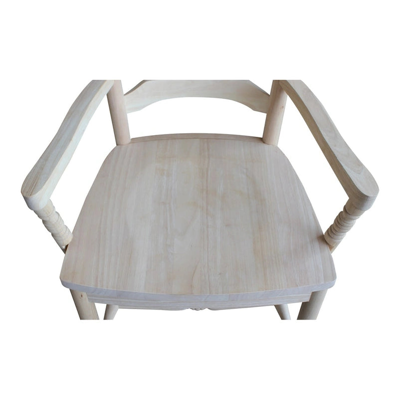 Chaise à dossier en gerbe International Concepts avec accoudoirs