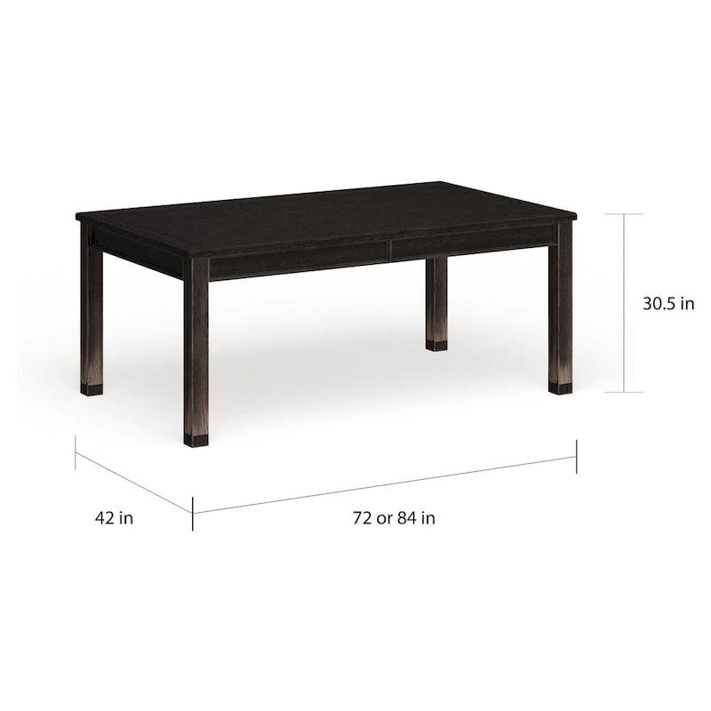 Table à manger contemporaine Tays noire en bois massif de Furniture of America