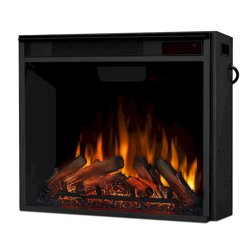 Cheminée électrique Frederick 72 avec meuble TV en chêne marron de Real Flame - 72L x 15.5W x 30.1H