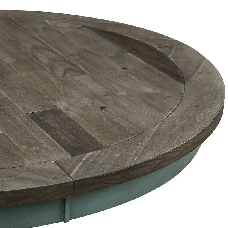 Roundhill Furniture The Gray Barn Spring Mount Ensemble table ronde et 4 chaises à dossier croisé 5 pièces