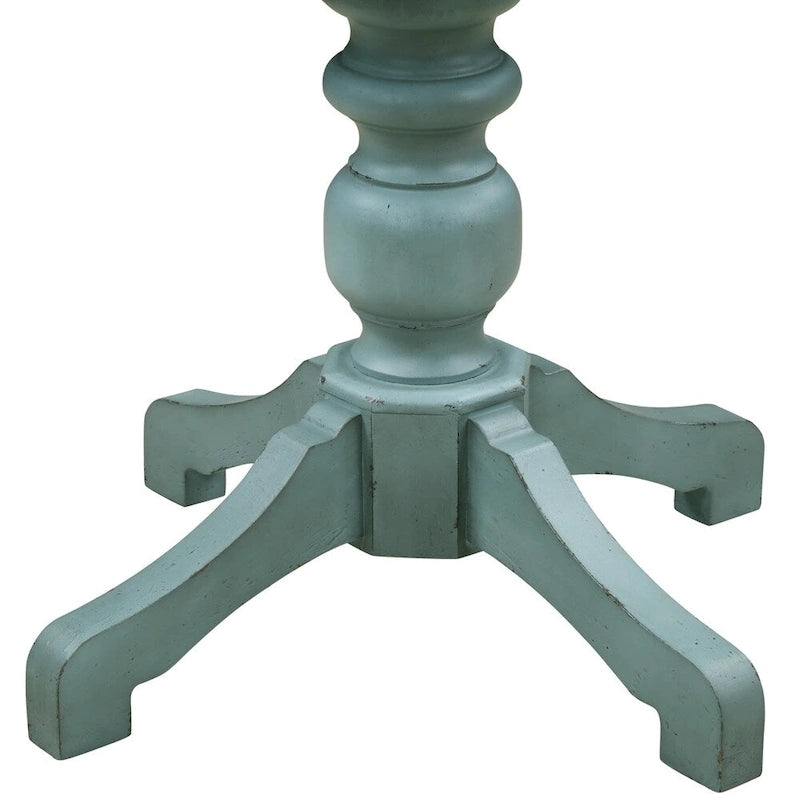 Roundhill Furniture The Gray Barn Spring Mount Ensemble table ronde et 4 chaises à dossier croisé 5 pièces