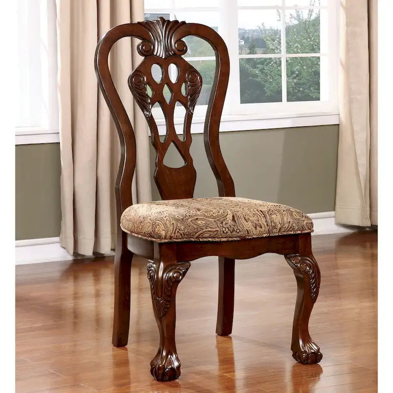 Ensemble de salle à manger Carpia 9 pièces en bois de cerisier marron traditionnel par Furniture of America