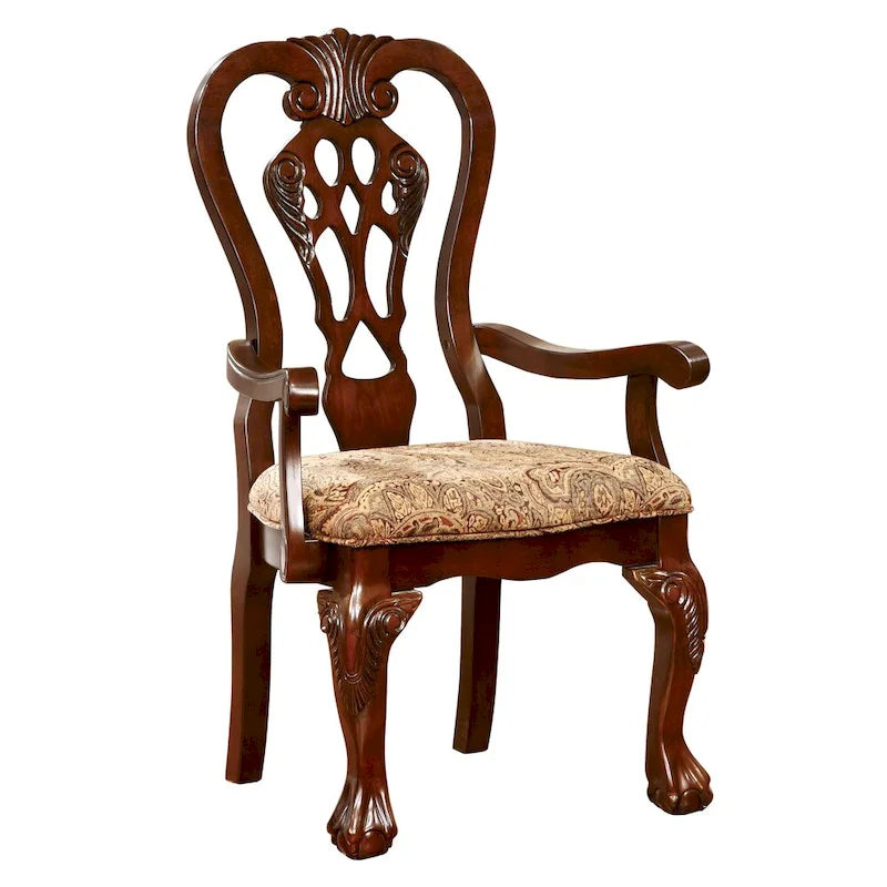 Ensemble de salle à manger Carpia 9 pièces en bois de cerisier marron traditionnel par Furniture of America